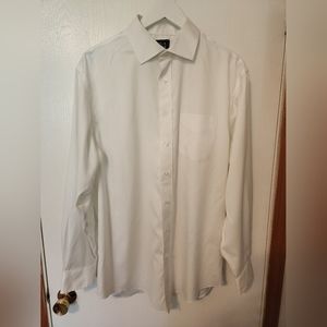 White Jos A. Bank Traveler Dress Shirt